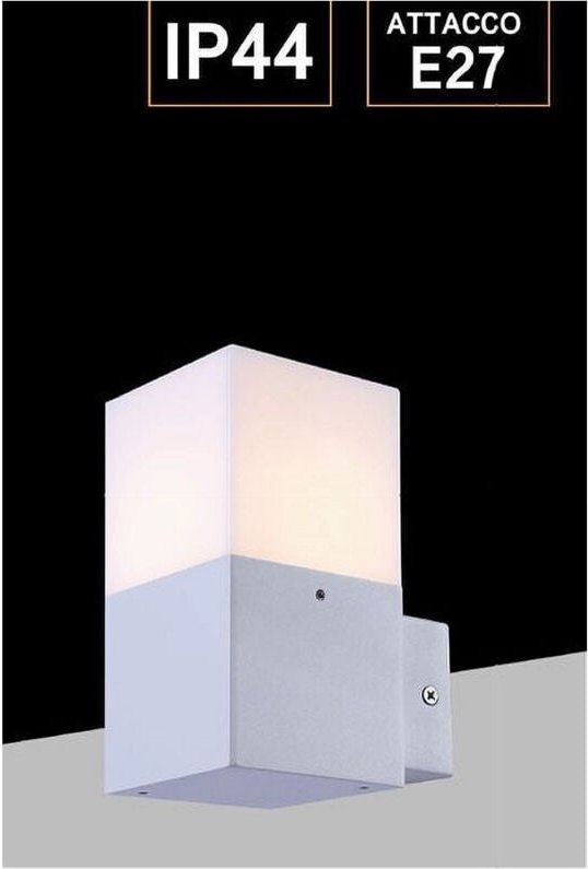 Trade Shop Traesio - Trade Shop - murory anwendung für externe lampada in attacco E27 IP44 B160 - Weiß