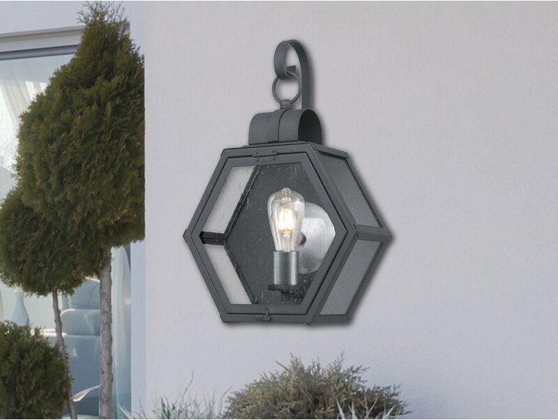 Thumbnail - Elstead - Quoizel Heath Außenwandlaterne schwarz meliert, IP44