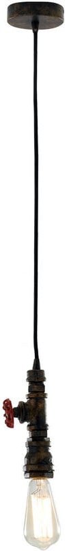 Meinewunschleuchte - led Pendelleuchte in Industrial Wasserrohr Rostoptik, Höhe 120cm