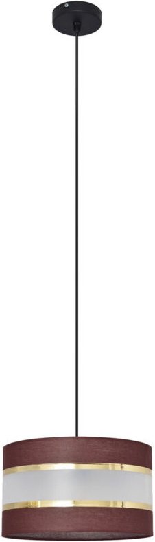 Helen Zylindrische Pendelleuchte Braun, Gold, Schwarz 25cm - Helam