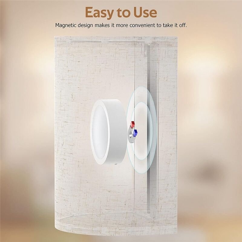 Tlily - Wandleuchten, wiederaufladbar, 13 Farben, veränderbare dimmbare Lichter mit Fernbedienung, Lampe für Schlafzimme...