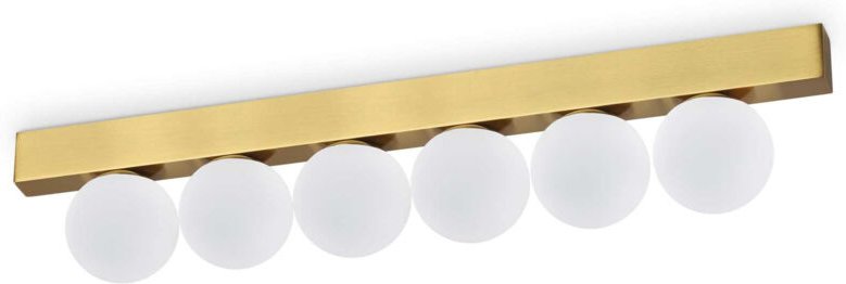 Ideal Lux - ping pong 6-flammige Kugel-Deckenleuchte aus Messing, 1500 lm, 3000 k
