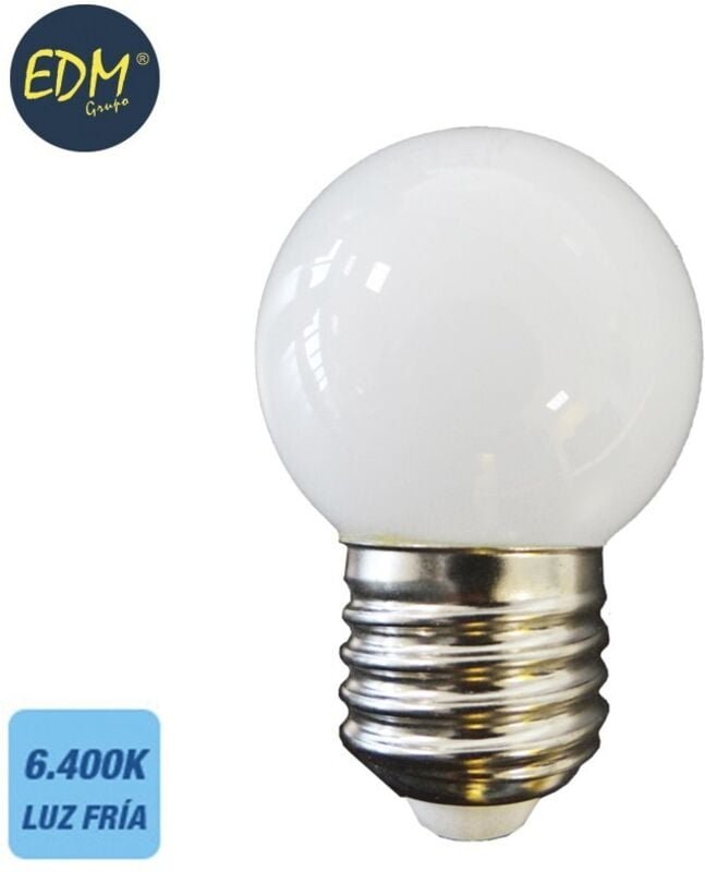 EDM - LED-Kugellampe E27 1,5 w 130 lm 6400 k Kaltlicht ø45 x 69 mm