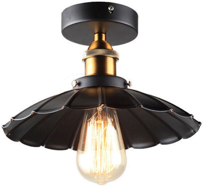 Deckenleuchte, modern, Vintage, Industriedesign, Metall, Schwarz, Bronze, Loft, Bar, Lampenschirm, Pendelleuchte, Retro-...