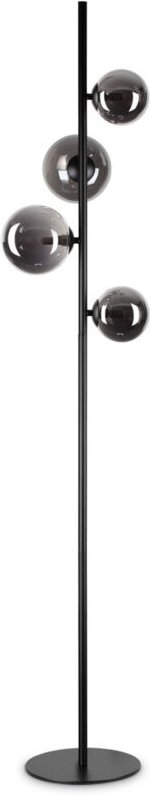 Perlage 4-flammige mehrarmige Stehlampe schwarz, eingebauter Schalter, nicht dimmbar - Ideal Lux