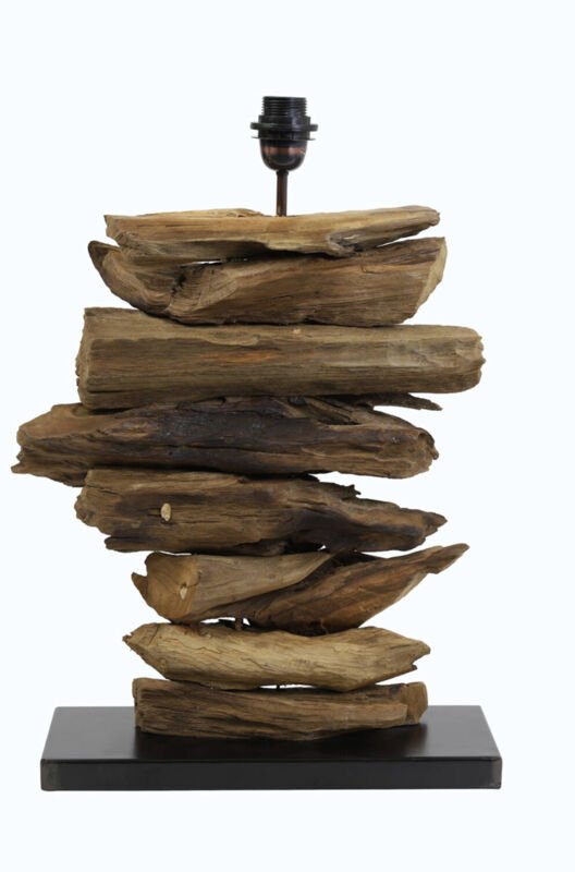 Thumbnail - Tischlampe - Fury - braun - holz - einzelne - Light&living