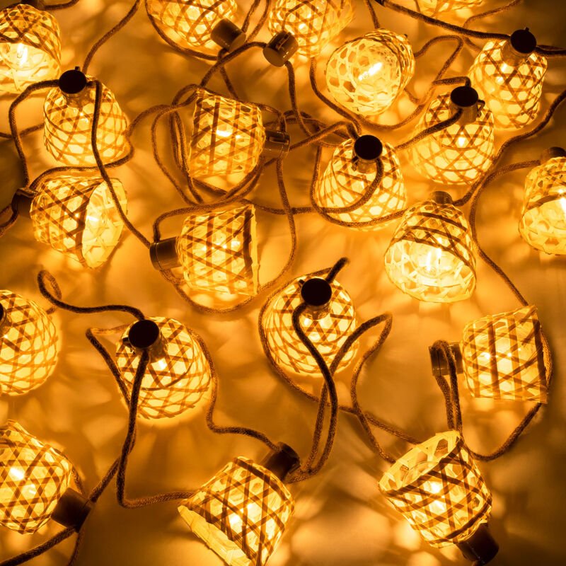 Sklum - Garten-Girlande mit LED-Lichtern 15,70 m Ducrot Natürlich