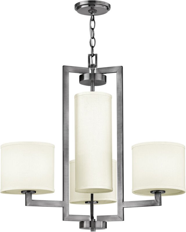 Elstead - Hampton - 4 Light Multi Arm Deckenanhänger Kronleuchter Antik Nickel, E27