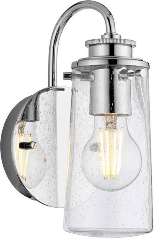 Wandleuchte Wandlampe Badezimmerleuchte Feuchtraum Glas IP44 1x E27 h 24,4 cm