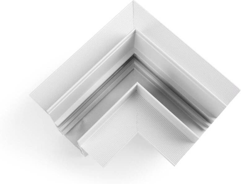 L-Verbinder für Einbau-Magnetschienen 20 mm - Horizontal