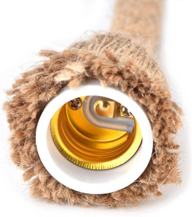 Zoternen - 1 Stück Hanfseil Pendelleuchte Loft Kronleuchter Industrielle Wohnkultur Einzelkopf