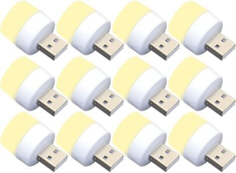 12er-Pack Mini-USB-LED-Nachtlichter, ohne Lichtsensor, warmweiß, kompakt, ideal für Schlafzimmer, Badezimmer, Küche, Aut...
