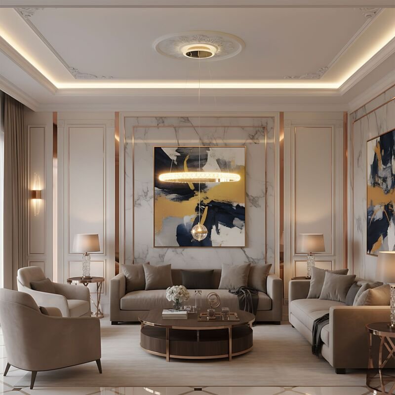 Hängeleuchte Toolight G142-Cp 50cm Golden