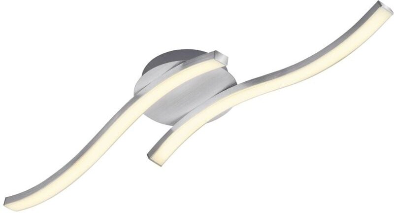 Briloner - led Deckenleuchte wellenförmig 2-flammig 2 x 6W 3000K Silber Metall