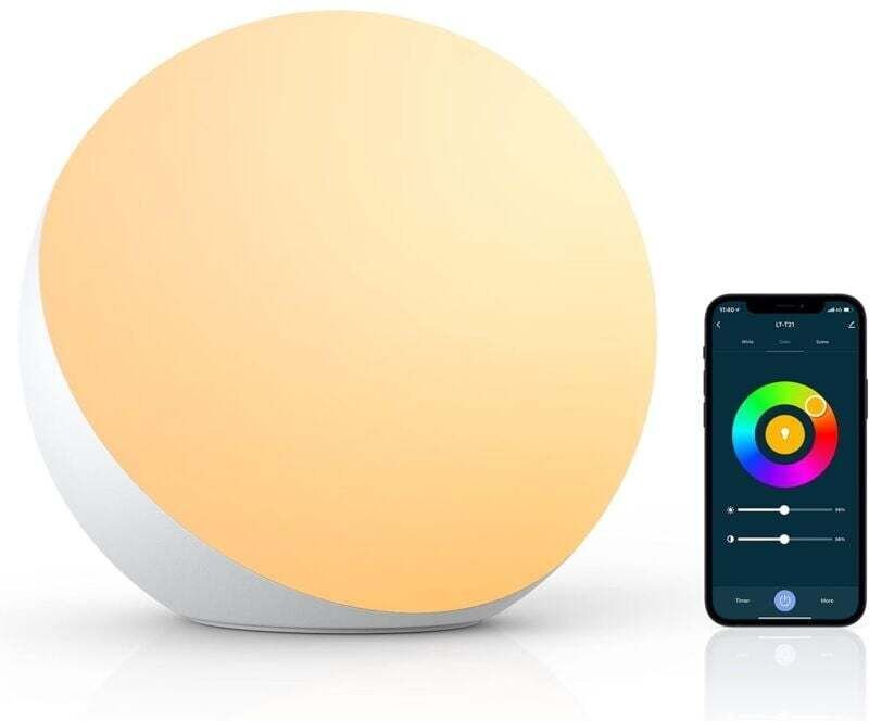 YMYNY Smarte Tischlampe, Nachttischlampen, kompatibel mit Alexa und Google Home, dimmbare RGB-Touch-Steuerung, Farbwechs...