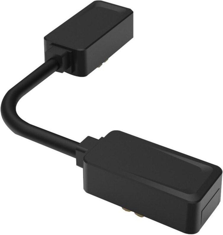 Efectoled - Verbindungsschlauch für Ecken für Magnetschiene 25mm SuperSlim Einbau/Aufhängen Schwarz