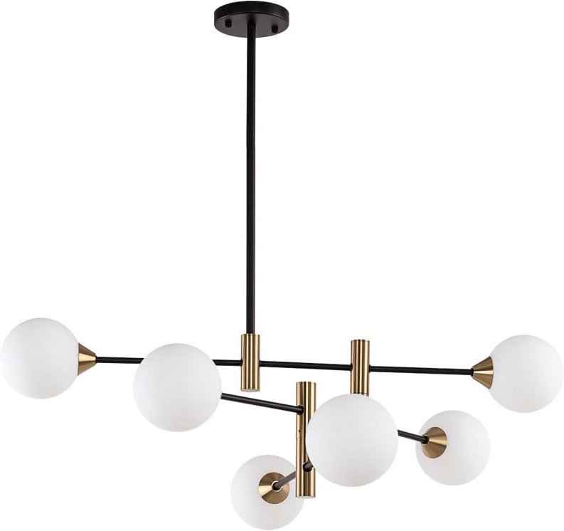 Italux Marino Moderne 6-flammige Kugel-Pendel-Deckenleuchte, G9