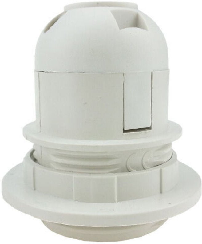 Thumbnail - 4 Stück Lampenfassung – für E27-Glühbirne – praktische Fassung – Kunststoff-Lampenschirm-Adapter (weiß)