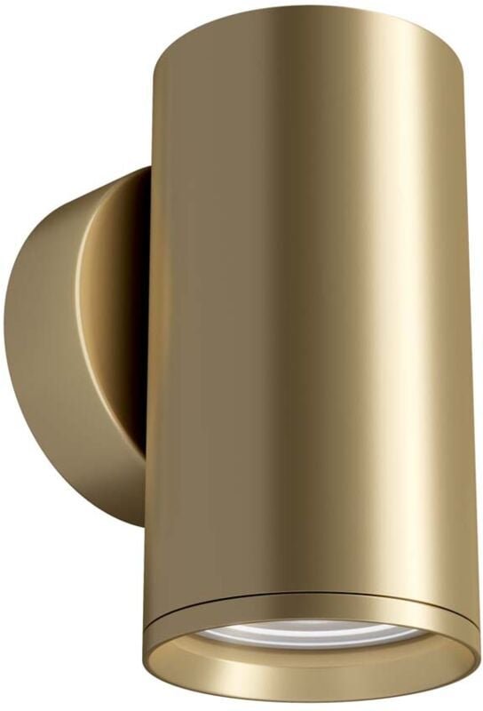 Wandleuchte Wandlampe Schlafzimmerleuchte Down 1 flammig Alu mattgold h 10 cm