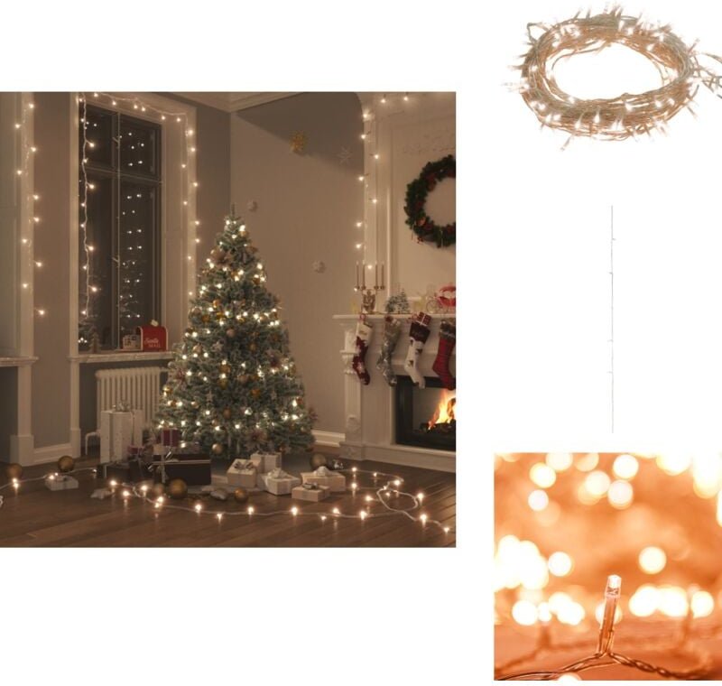 LED-Lichterkette mit 1000 LEDs Warmweiß 100 m pvc - Weihnachtsbeleuchtung - LED-Lichtring - Lichterkette - Festliche Bel...