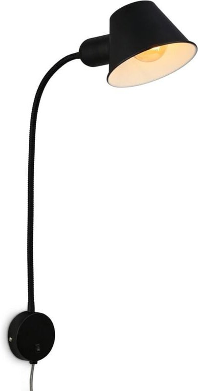 Bettleuchte Bettlampe flexibel Leselampe 1xE27 10W schwarz Schlafzimmer Briloner