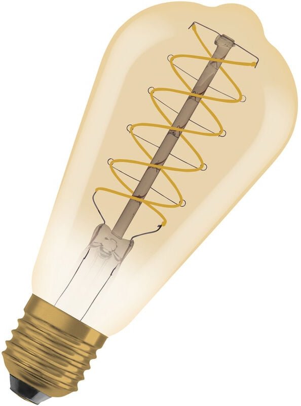 OSRAM Dimmbare LED-Lampen, Vintage-Edition, 48 Watts Ersatz, E27, ST64-shape, 2200 Kelvin, Warm Comfort Light, Klares Gl...
