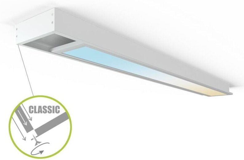 LED Panel Aufbaurahmen Classic 120x15cm weiß Aufputz Montagerahmen