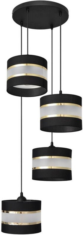 Thumbnail - Helam HELEN Cluster Pendelleuchte Schwarz, Gold 35cm