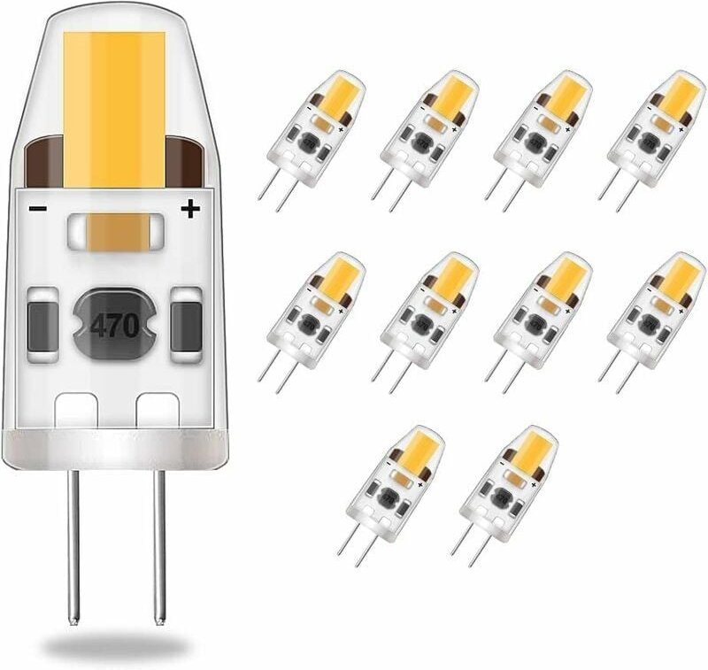 Led G4 Dimmbare Glühbirnen, 2W Äquivalent 20W Halogenlampe, 200LM Warmweiß Energiesparlampe, Kein Flimmern, ac/dc 12-24V...