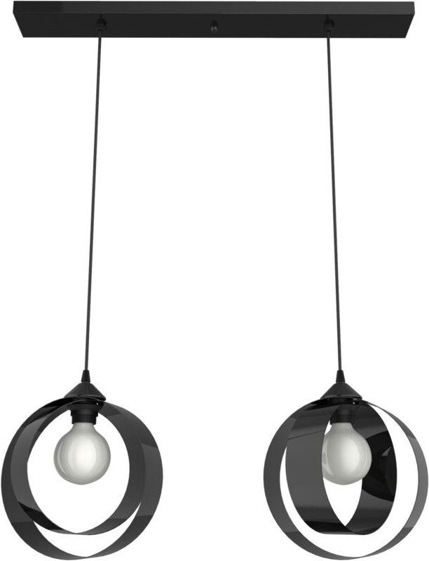 Nucleo sospensione binario 2 luci monocolore lucido