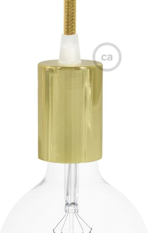 Creative Cables - Creative-cables italia e27 zylindrische messing metallfassung kit kbm4011go