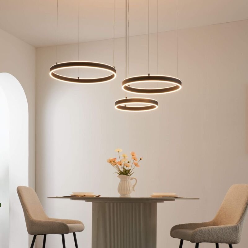 Kosilum - Große Led-Hängeleuchte mit dimmbare leuchtenden Kreisen - Blisko