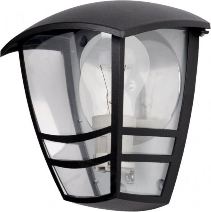 Fabrilamp - Wandleuchte alnilan aluminium außen 1xe27 schwarz ip44 20x17,5x13 cm mit reflektor