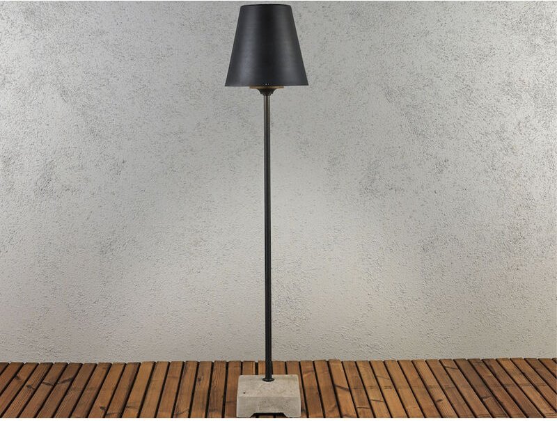 Meinewunschleuchte - Klassische led Außenstehleuchte aus Aluminium, Höhe 130cm, Schwarz