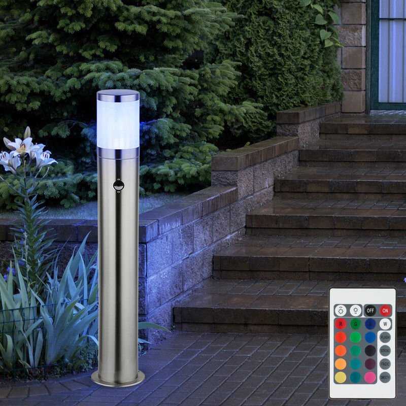 Wegeleuchte mit Bewegungsmelder Außen Aussenleuchten Garten Standleuchte Stehlampe Bewegungsmelder, Edelstahl, dimmbar F...