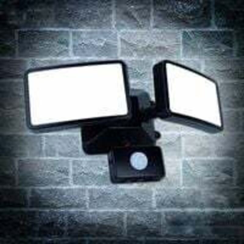 LED-Flutlicht mit einstellbarem Bewegungsmelder, LED-Außenflutlicht mit Doppelkopf, IP65 wasserdicht, Tageslichtweiß, fü...