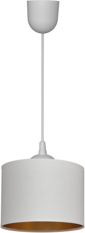 Alba Zylindrische Pendelleuchte Weiß, Gold 20cm - Helam