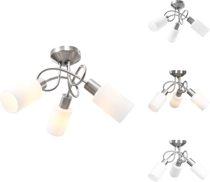 Vidaxl - Deckenleuchte mit Keramik-Lampenschirmen für 3 E14 Glühlampen