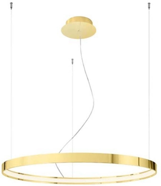 Thumbnail - Pendelleuchte Hängelampe Wohnzimmerlampe Deckenlampe d 78 cm Gold-Ring led 50W