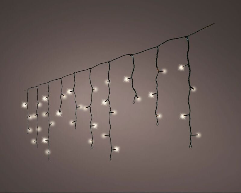 Thumbnail - Kaemingk LED Lichtervorhang Icicle Lights mit 119 Lichter 500 cm , schwarz Weihnachtslichterketten