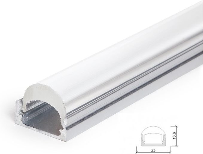 Profil Aluminium Für LED -Streifen Diffusor Transparent LLE-ALP001-RL x 2M