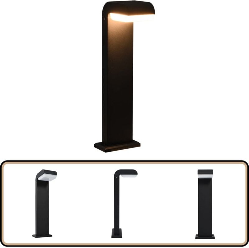 Gartenleuchte led 9 w Schwarz Oval - led Gartenlampe - Außenleuchte - Gartenbeleuchtung - Edelstahl Lampe - Wandleuchte