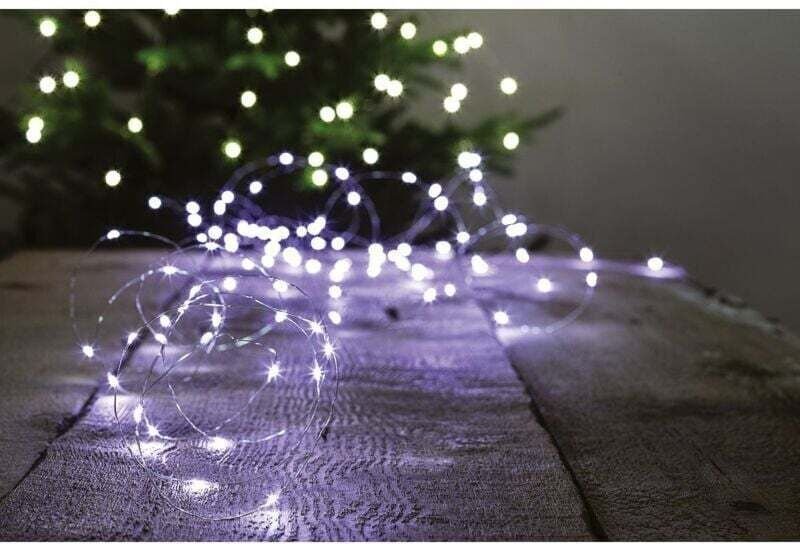 20 m weiße Solar-Lichterkette für den Außenbereich, XU, Kaltweiß, 200 LEDs, 8 Modi – Lichterketten & Weihnachten – KZQ