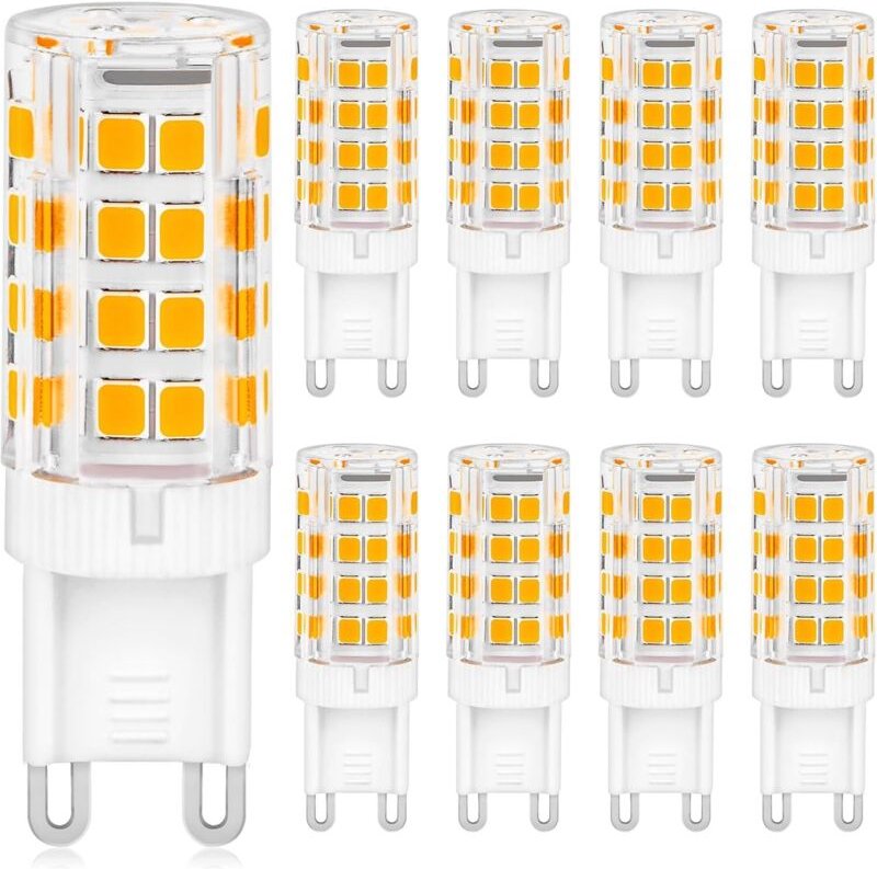 G9 LED-Lampen, warmweiß (3000 K), 500 lm, 5 W (entspricht 50 W Halogen), G9-Lampe, 220–240 V Wechselstrom, flimmerfrei, ...