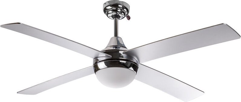 Dema - Deckenventilator Ventilator Granada silber ø 130 cm mit Lampe + Fernbedienung