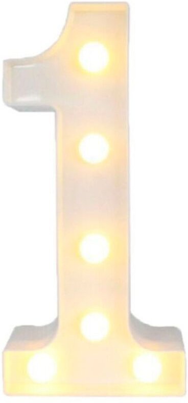 Trade Shop Traesio - Trade Shop - number 1 luminoso mit led-lights für casa dim 22 cm -
