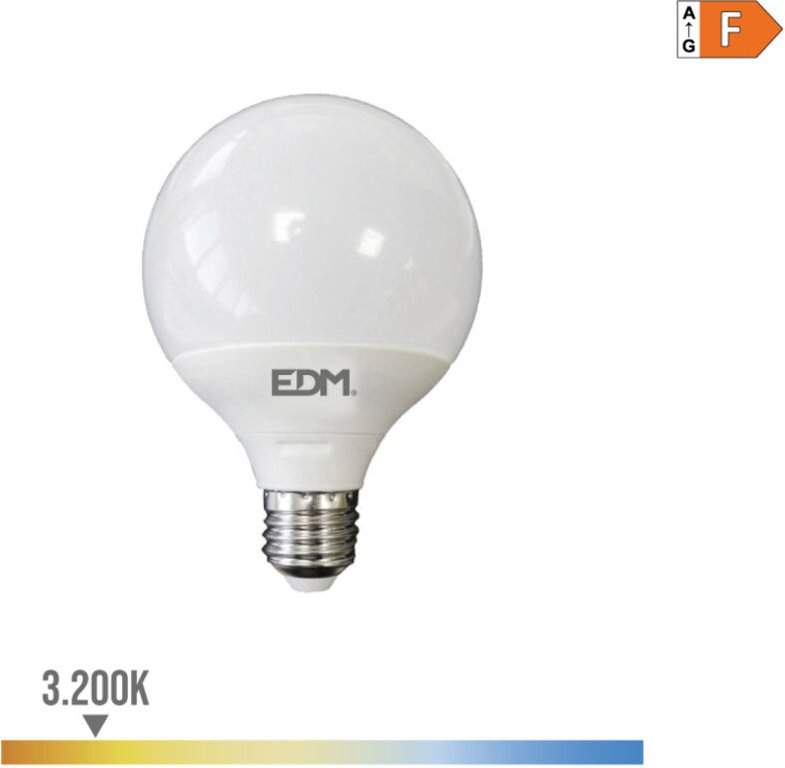 LED-Glühbirne Globe 125mm E27 15W 1521lm 3200K Warmweiß 12,5x14cm EDM