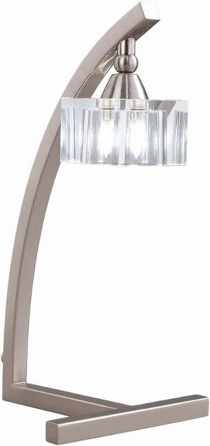 Inspired Mantra Fusion Cuadrax SN Cuadrax Tischleuchte 1 Licht G9 Satin Nickel