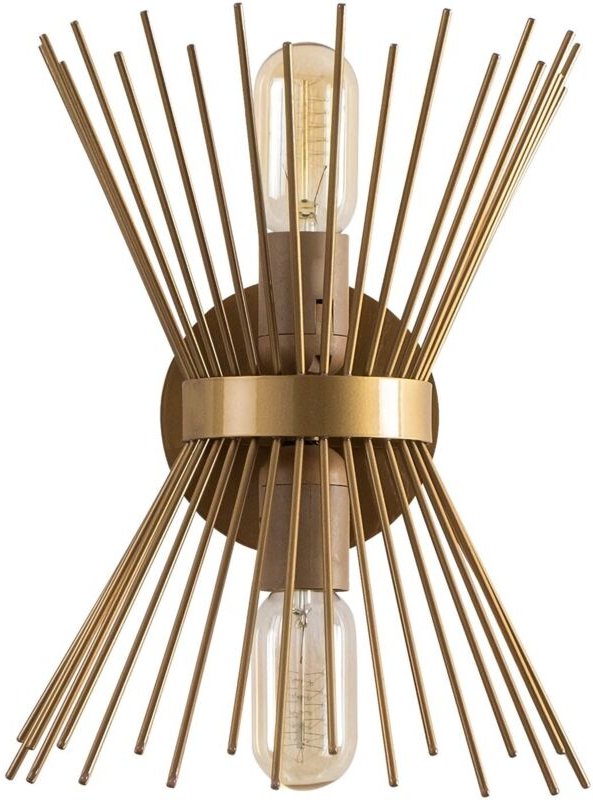 Wandleuchte Catola, E27-Fassung max. 40W, Innen, Metallaplik, Gold