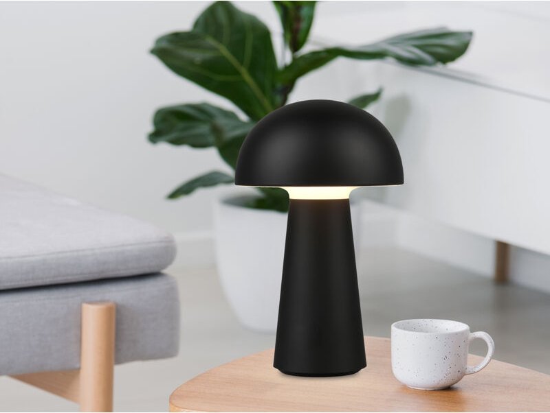 Thumbnail - Kleine Akku Tischleuchte lennon per usb aufladbar Schwarz, Höhe 21cm